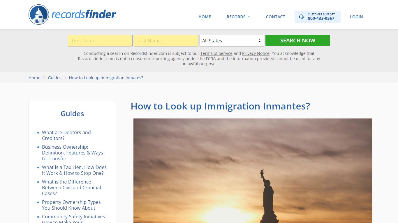 Immigration Inmate Search: Find Immigration Detainee - RecordsFinder